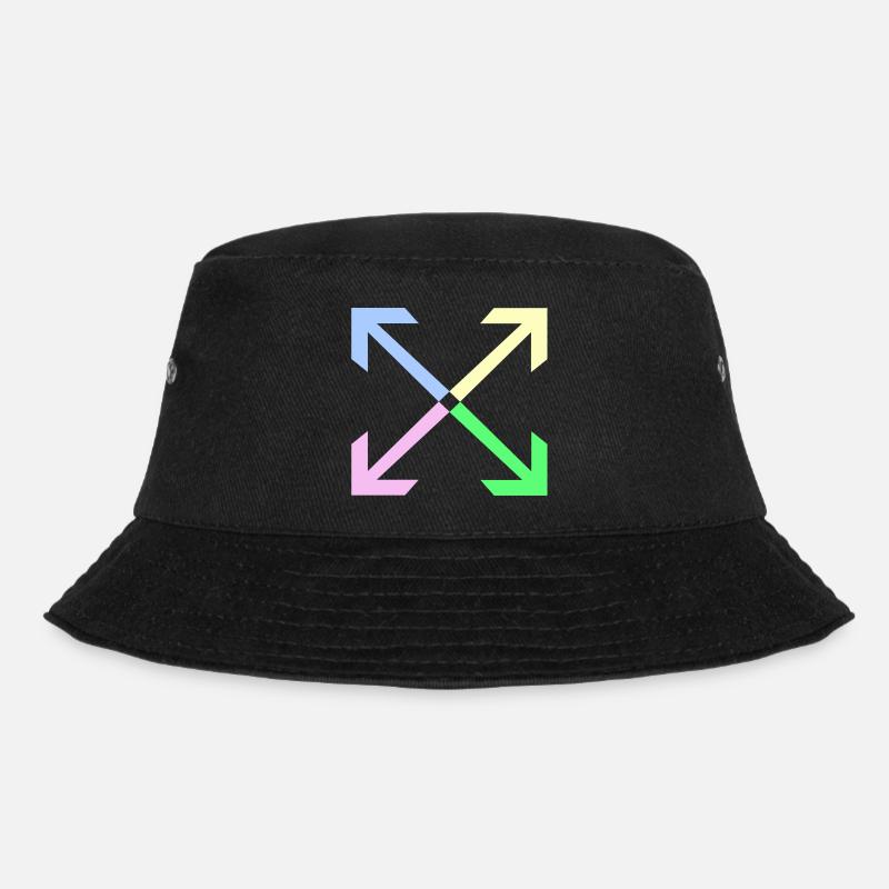 X Pfeile - Bucket Hat - Schwarz
