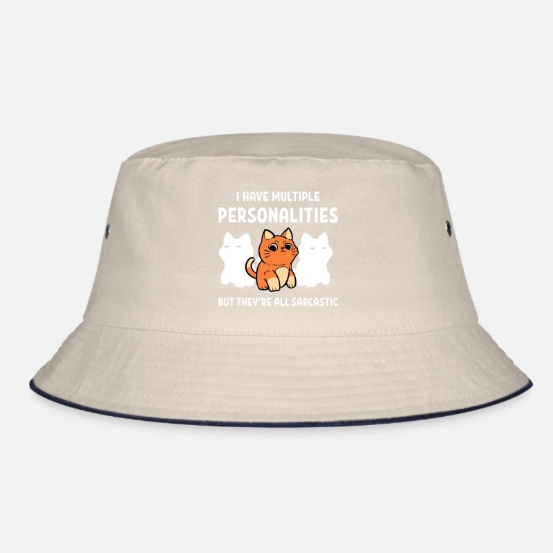 several personalities Sarcastic and Moody Ges Bucket Hat