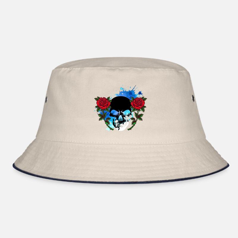 Tête de mort Skull Crâne de mort Rose Fleurs Splash Bob