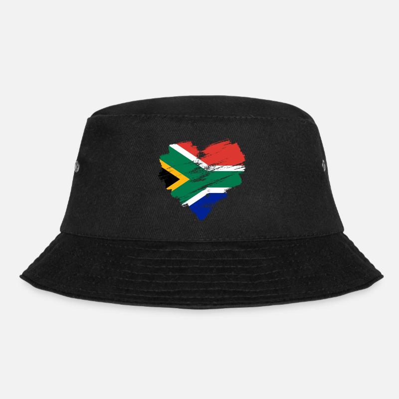 Südafrika - Bucket Hat - Schwarz