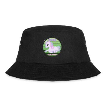 Schulkind 2022 Einschulung Schulbeginn Einhorn - Bucket Hat - Schwarz - Vorne - Lela (165cm)