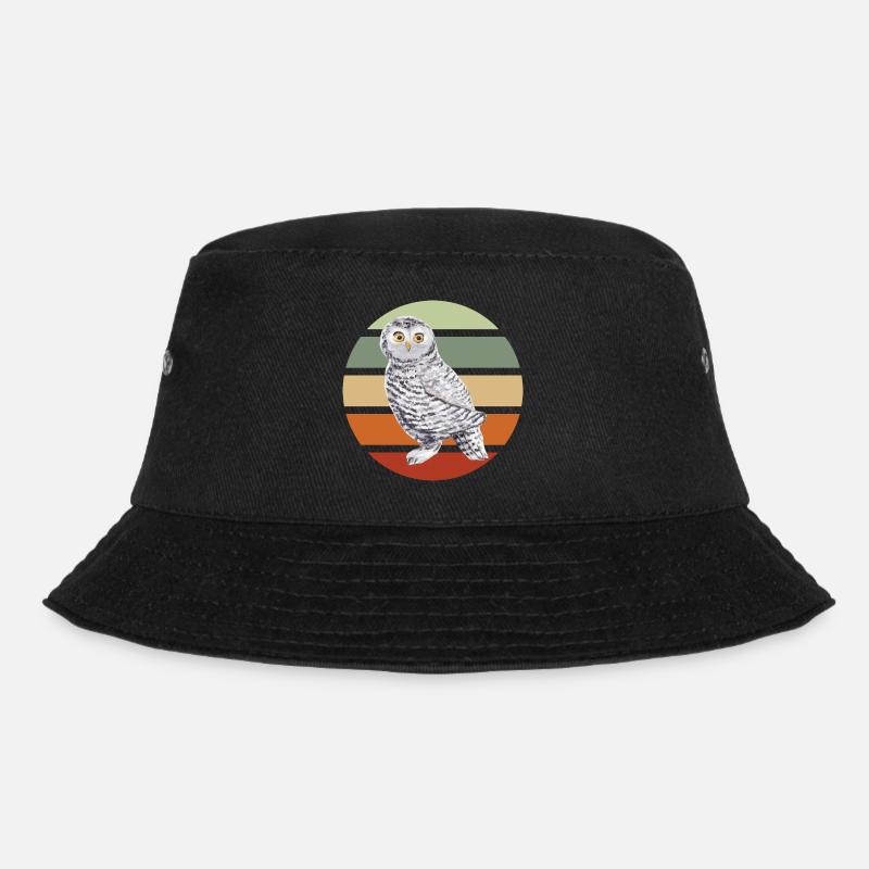 EuleEule Uhu Tier Waldtier Steinkauz Schleiereulen - Bucket Hat - Schwarz