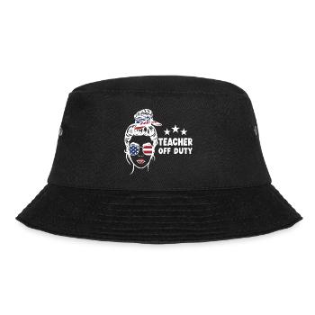 Teacher Off Duty Lehrer außer Dienst - Bucket Hat - Schwarz - Vorne - Lela (165cm)