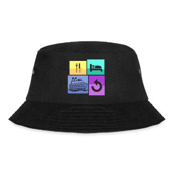 Familien Kreuzfahrt - Bucket Hat - Schwarz - Vorne - Lela (165cm)