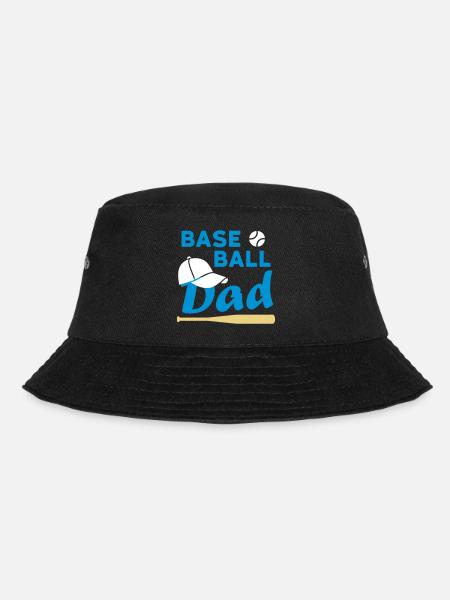 Baseball dad (game ball, baseball cap, baseball sc - Bucket Hat - black