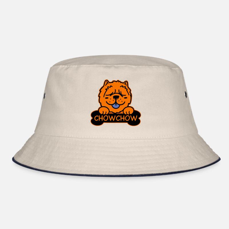 Chow Chow Chow und Knochen Bucket Hat