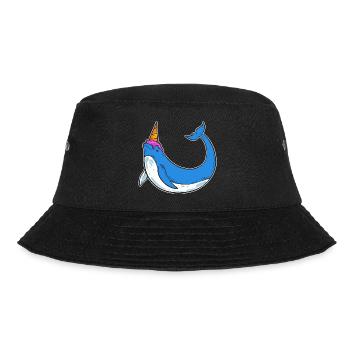 Ice Cream Narwhal Sweet Tooth Poison - Bucket Hat - black - Front - Lela (165cm)