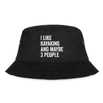 I Like Kayaking And Maybe 3 People Kayak Canoe Row - Bucket Hat - Schwarz - Vorne - Lela (165cm)