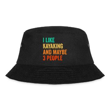 I Like Kayaking And Maybe 3 People Kayak Canoe Row - Bucket Hat - Schwarz - Vorne - Lela (165cm)
