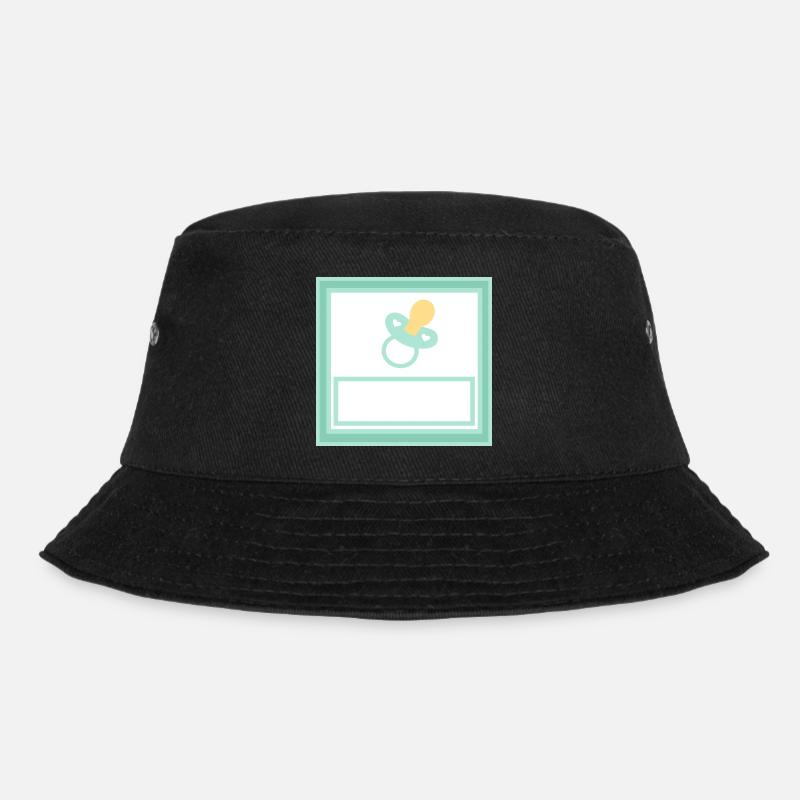 Baby Vorlage personalisieren selbst gestalten - Bucket Hat - Schwarz