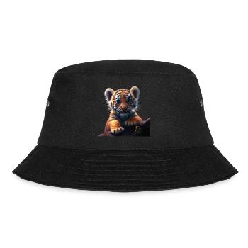kleiner Tiger - Bucket Hat - Schwarz - Vorne - Lela (165cm)