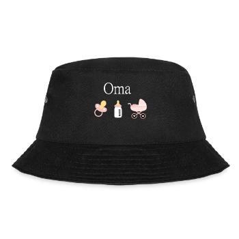 Oma 2023 Geburt Mädchen Vorlage personalisierbar - Bucket Hat - Schwarz - Vorne - Lela (165cm)