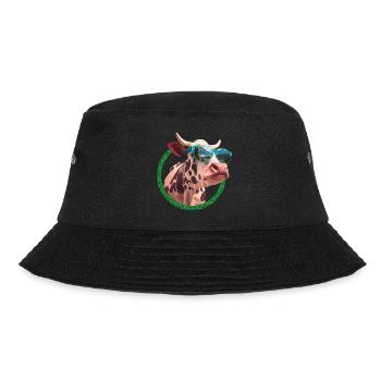 cool cow wearing sunglasses - Bucket Hat - black - Front - Lela (165cm)