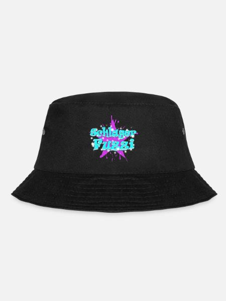 Schlager Schlagerfuzzi bei Schlagerparty mit Herz - Bucket Hat - Schwarz
