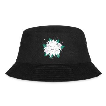 Botanischer Löwe - Bucket Hat - Schwarz - Vorne - Lela (165cm)