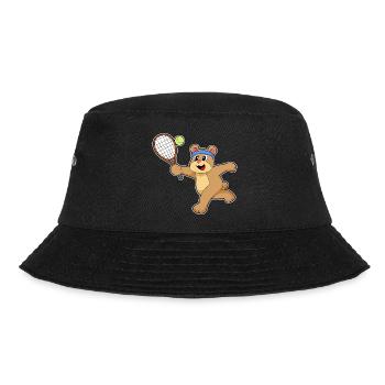 Bear Tennis Racket Sport - Bucket Hat - black - Front - Lela (165cm)
