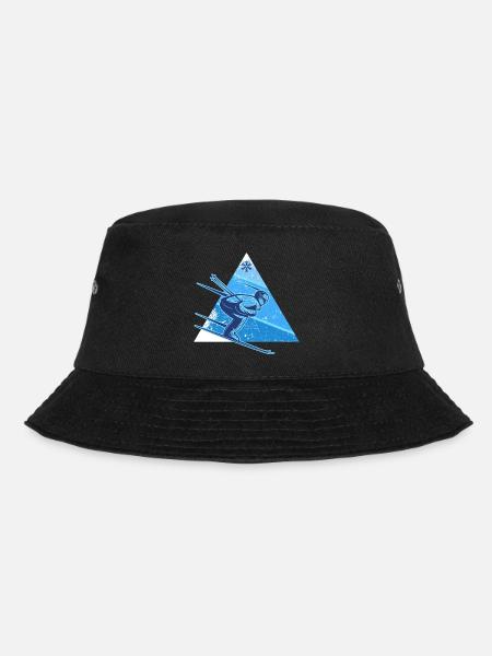 skifahrer alpin "abfahrtsski" carving FIS skiing - Bucket Hat - Schwarz