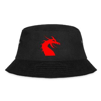 Red dragon head silhouette - Bucket Hat - black - Front - Lela (165cm)