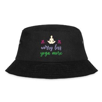 Worry Less Yoga More - Bucket Hat - black - Front - Lela (165cm)