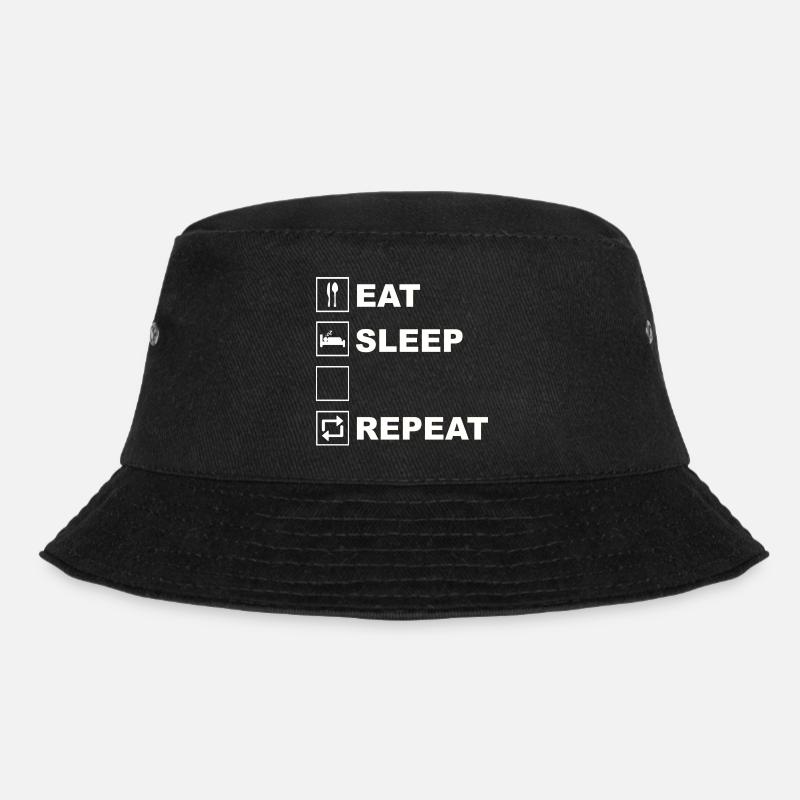 Disposition des icônes Eat Sleep Repeat - Bob - noir