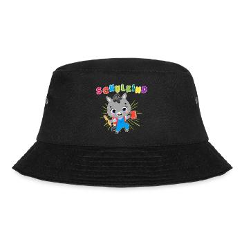 Stilvoll ins Schulleben! Unser Einschulungs-Design - Bucket Hat - Schwarz - Vorne - Lela (165cm)