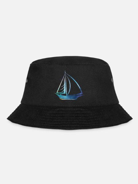 Segelschiff - Bucket Hat - Schwarz