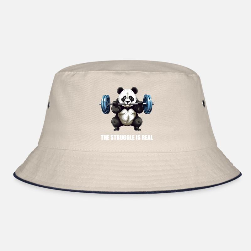 Panda Hantel Training Workout: the struggle is Bucket Hat