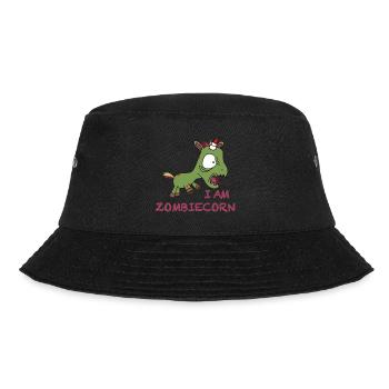 I'm Zombiecorn | Halloween, Zombie, Unicorn - Bucket Hat - black - Front - Lela (165cm)