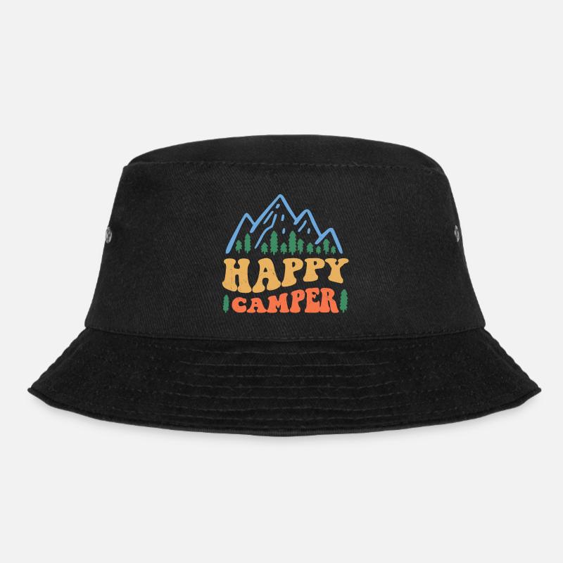 Happy Camper Retro - Bucket Hat - black