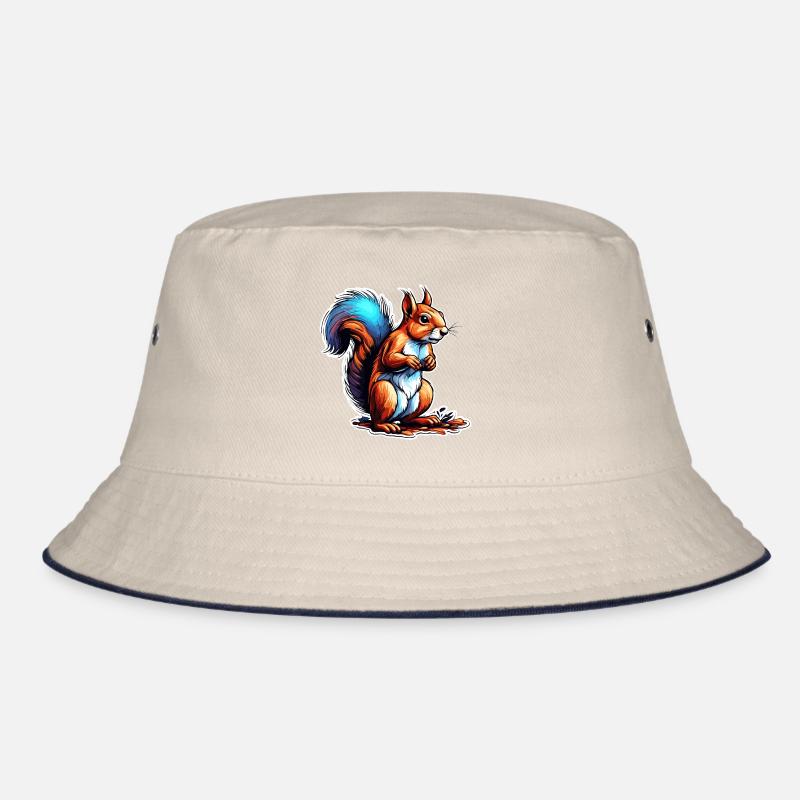 Squirrel / Animal / Rodent / Forest Animal / Comic Bucket Hat