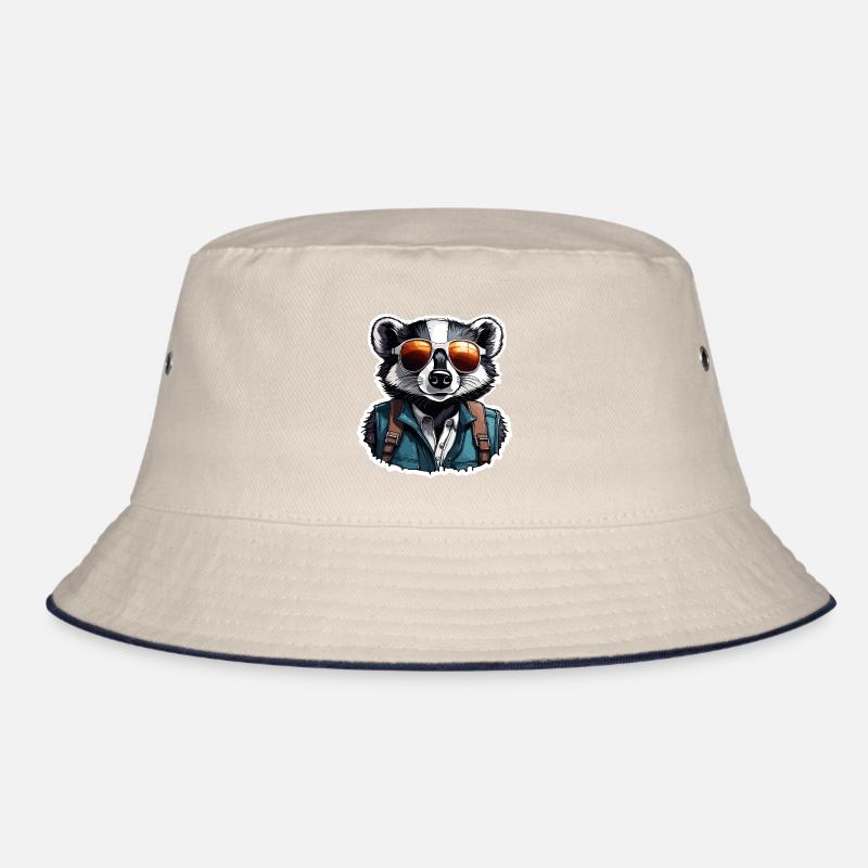 Badger / Rodent / Animal / Stripe / Wild Bucket Hat