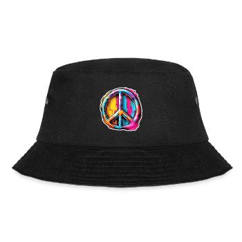 Love Peace and Harmony / Hippie / Freedom - Bucket Hat - black - Front - Lela (165cm)