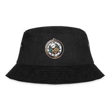 Uhr / Uhrwerk / Uhrzeit / Zeiger / Zeit / Antik - Bucket Hat - Schwarz - Vorne - Lela (165cm)