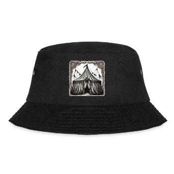 Zirkuszelt / Manege / Unterhaltung / Artisten - Bucket Hat - Schwarz - Vorne - Lela (165cm)