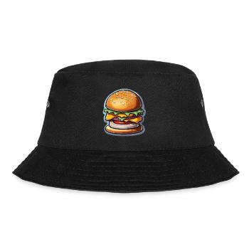 Burgers / Fast Food / Food / Buns / Beef - Bucket Hat - black - Front - Lela (165cm)