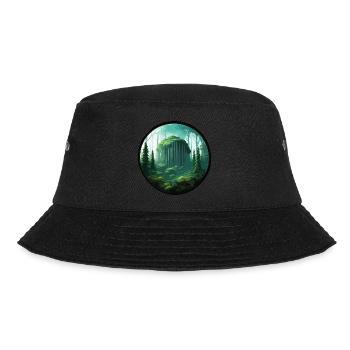 Wald / Wildnis / Natur / Bäume / grün / Idylle - Bucket Hat - Schwarz - Vorne - Lela (165cm)