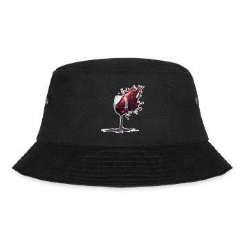 Wine / Grapes / Alcohol / Drink / Enjoy - Bucket Hat - black - Front - Lela (165cm)