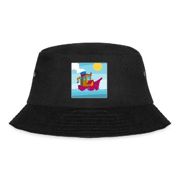 Buntes Bild eines lustigen Schleppers - Bucket Hat - Schwarz - Vorne - Lela (165cm)