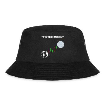 To the moon - Börsen Design - Bucket Hat - Schwarz - Vorne - Lela (165cm)