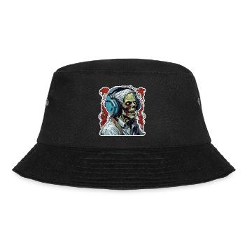 Kopfhörer / Audio / Musik / Klang / Zombie / cool - Bucket Hat - Schwarz - Vorne - Lela (165cm)