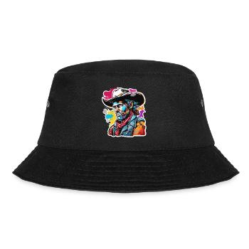 Cowboy / Wild West / Desert / Lasso / Rodeo - Bucket Hat - black - Front - Lela (165cm)