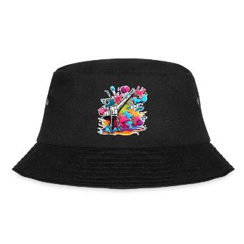 Crane / construction site / winch / crane system - Bucket Hat - black - Front - Lela (165cm)