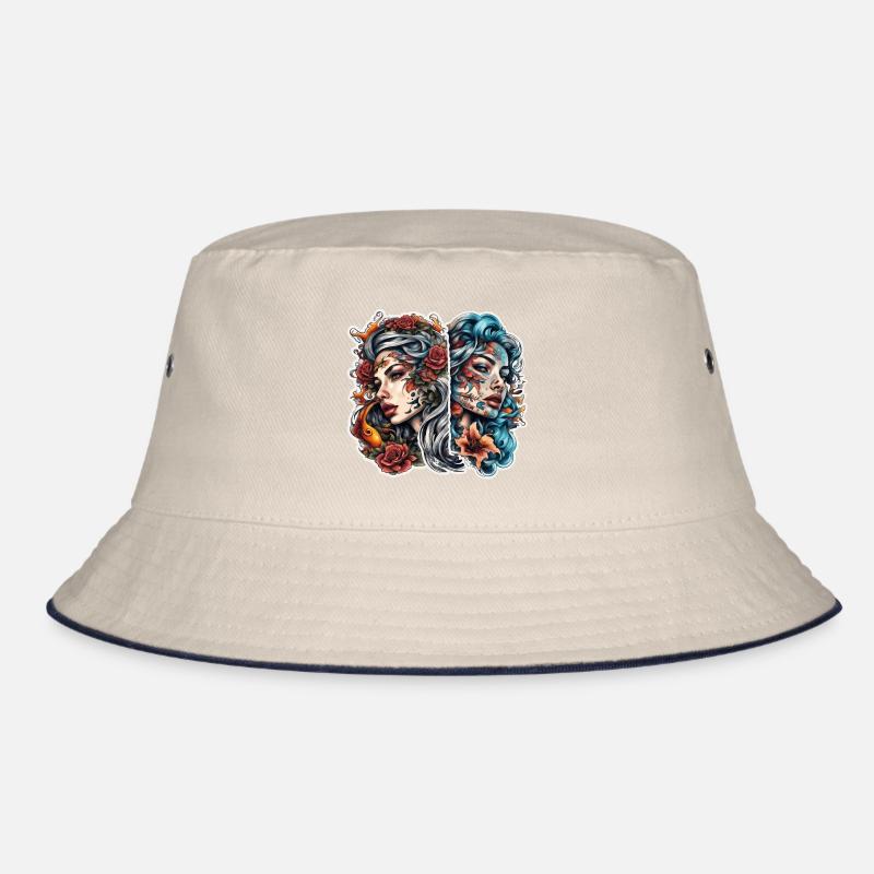 Frau / hübsch / Porträt / Tattoo / Model Bucket Hat