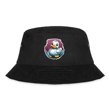 Gummiente / Badeente / Wasser / Badewanne - Bucket Hat - Schwarz - Vorne - Lela (165cm)