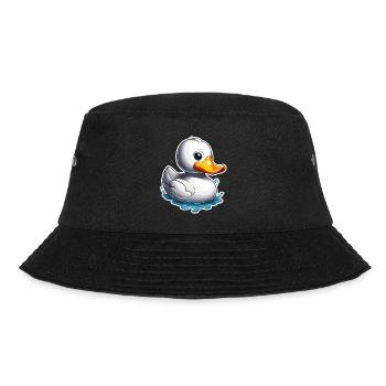 Gummiente / Badeente / Wasser / Badewanne - Bucket Hat - Schwarz - Vorne - Lela (165cm)
