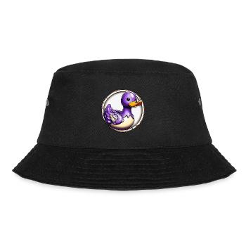 Gummiente / Badeente / Wasser / Badewanne - Bucket Hat - Schwarz - Vorne - Lela (165cm)