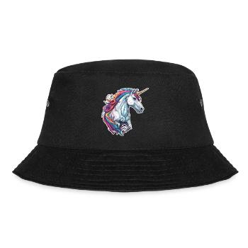 Unicorn / mythical creatures / fairy tales / magic / glitter - Bucket Hat - black - Front - Lela (165cm)