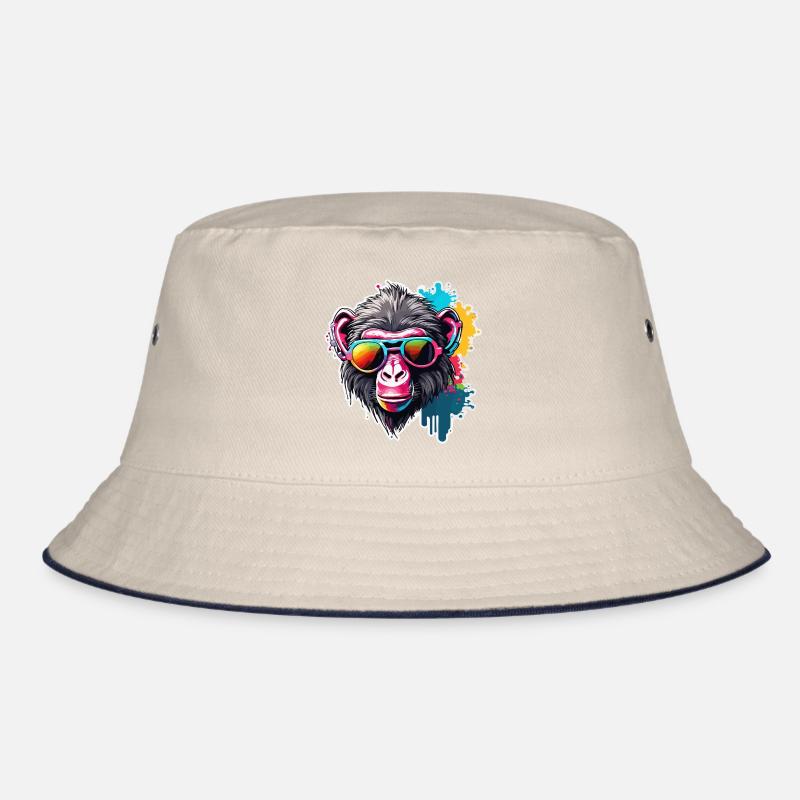 Affe / Tier / Zoo / Babian / Wild / Comic Bucket Hat