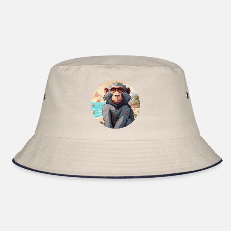 Affe / Tier / Zoo / Babian / Wild / Comic Bucket Hat