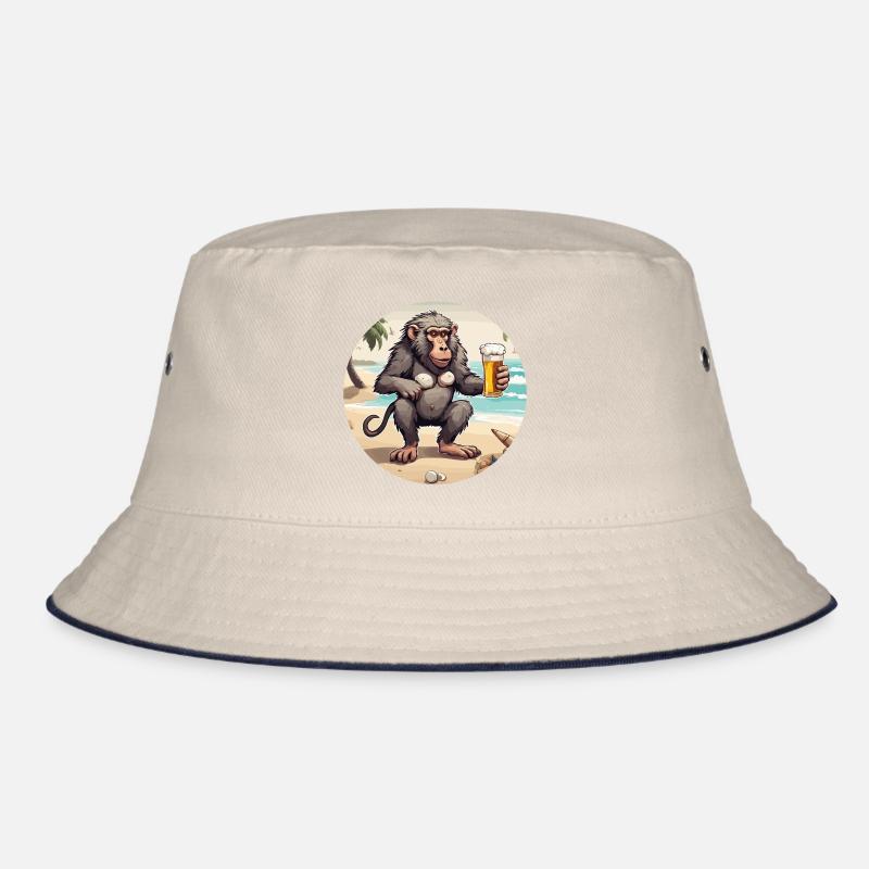 Affe / Tier / Zoo / Babian / Wild / Comic Bucket Hat